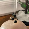 Bague Ajustable Doree/Noir Nafy