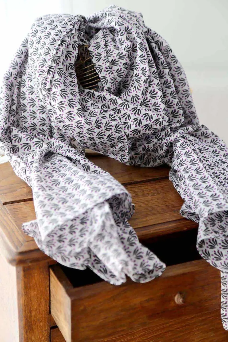 Foulard Homme Violet / Noir Brooklyn