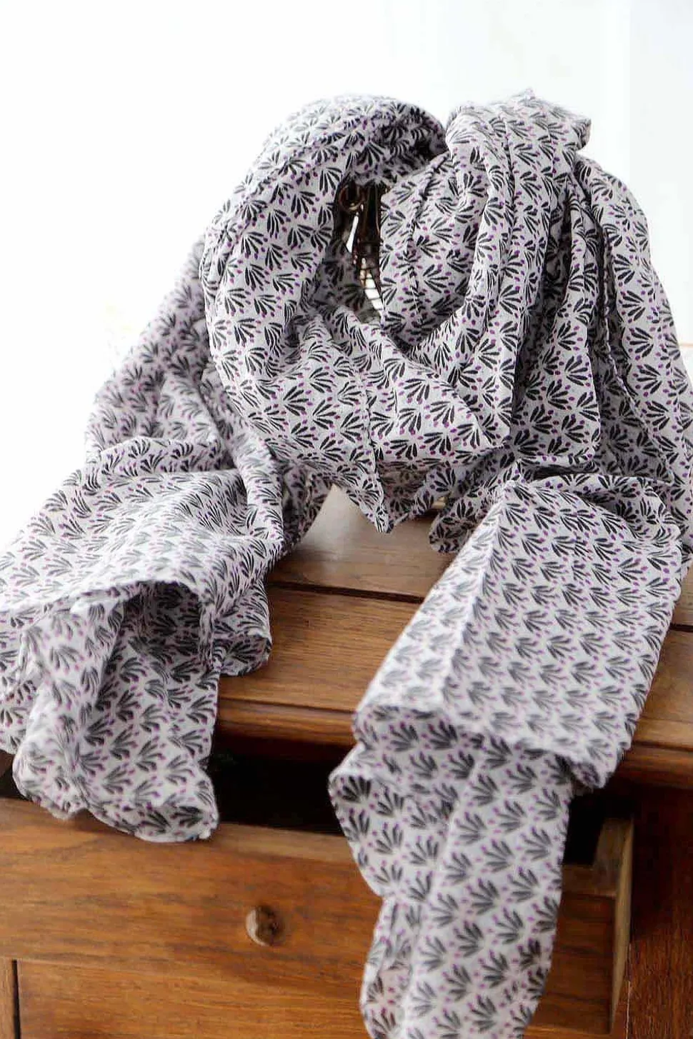 Foulard Homme Violet / Noir Brooklyn