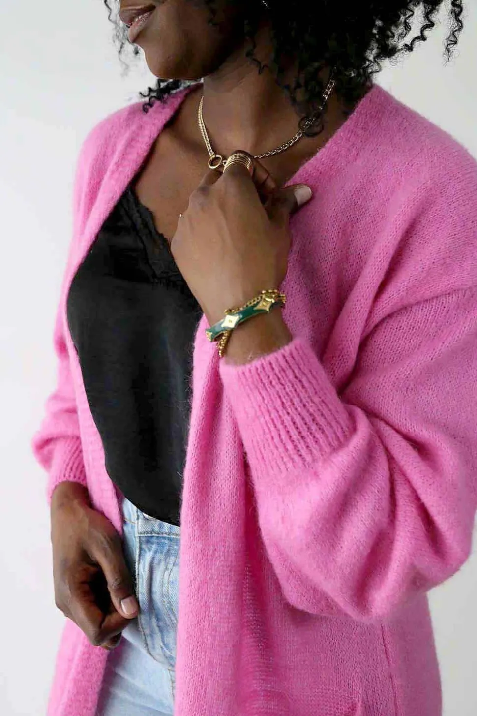 Gilet Long Rose Dan