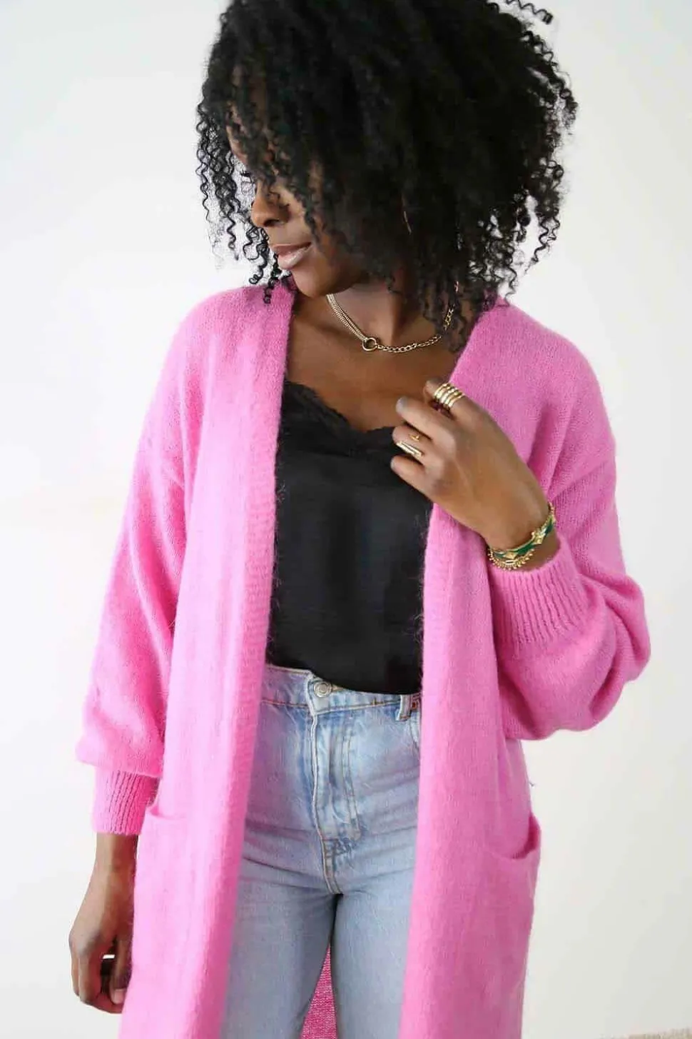 Gilet Long Rose Dan