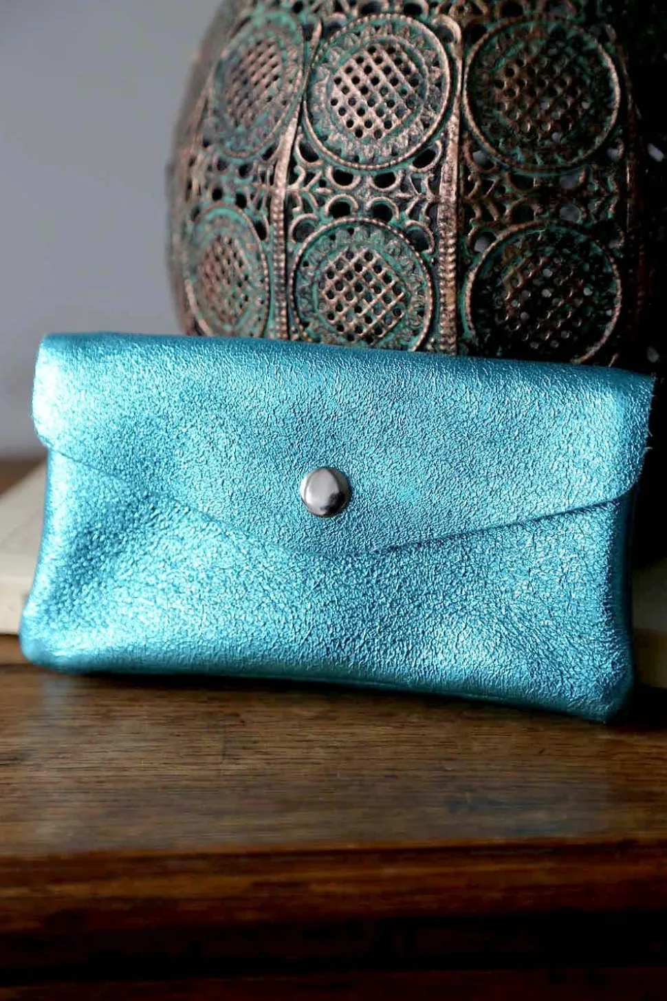 Porte-Cartes Bleu Ciel Lorna