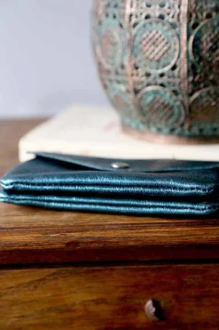 Porte-Cartes Bleu Petrole Lorna