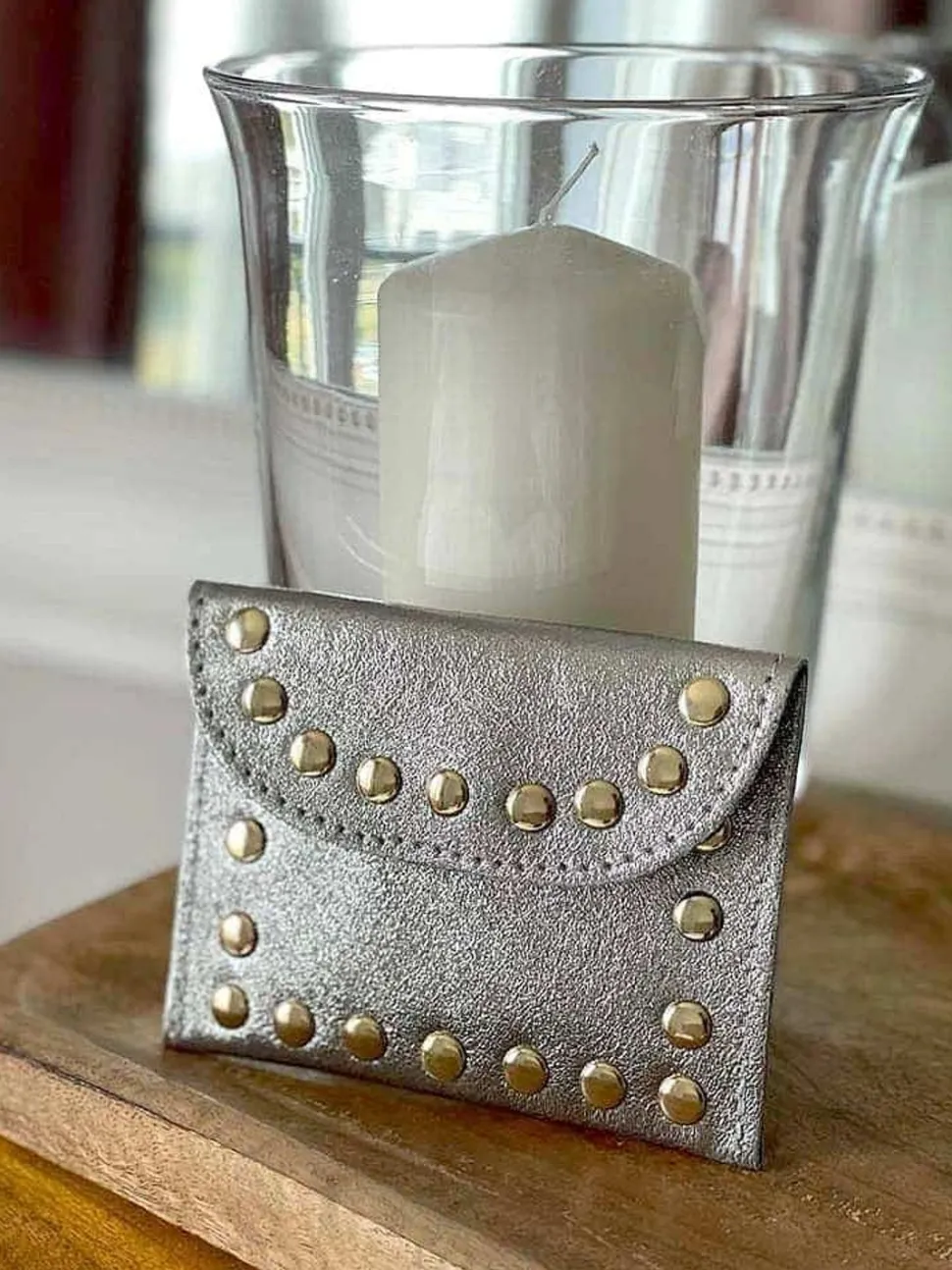 Porte-Cartes Gris Argent Dexie