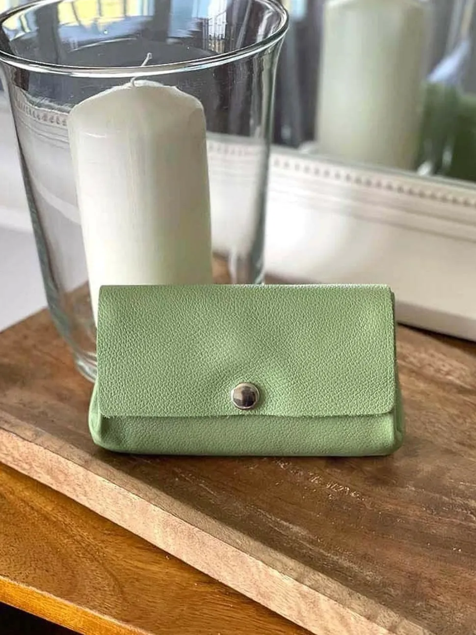 Porte-Cartes Vert Amande Avery