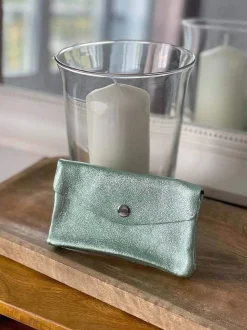 Porte-Cartes Vert Eau Lorna