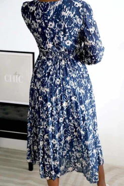 Robe Longue Imprime Bleu Lison