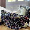 Sac Banane Bleu Peche A Sequins Laumy