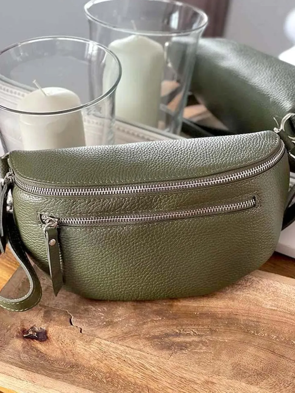 Sac Banane Vert Kaki Chelby