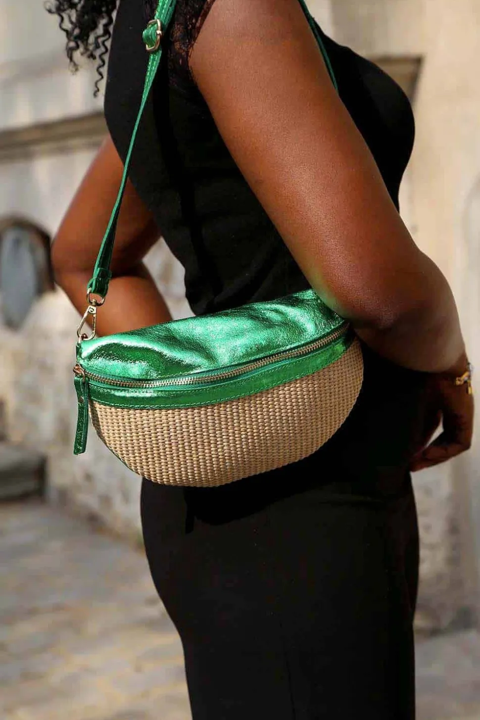 Sac Banane Vert Mila