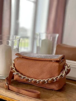 Sac Marron Camel Clover