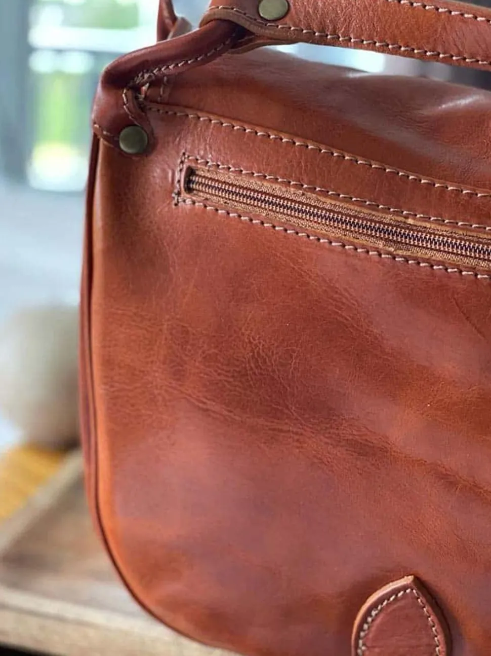 Sac Marron Camel Stefania