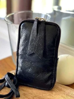 Sac Portable En Cuir Noir Kira