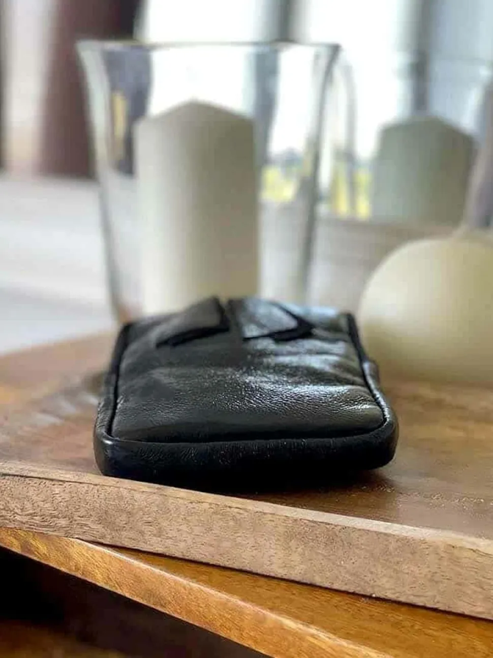 Sac Portable En Cuir Noir Kira